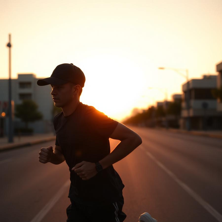 Community member at sunrise